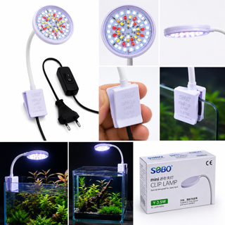 چراغ LED کلیپسی آکواریوم سوبو SOBO Mini Clip Lamp Y-3.5W